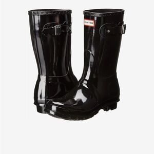 Hunter Glossy Black Boots